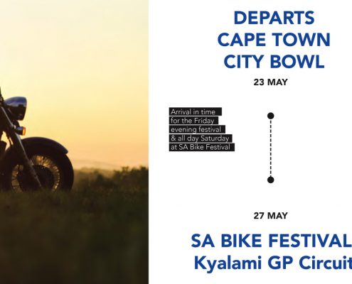 Cape 2 Kyalami - 5 Day Bike Tour 23 - 27 May 2017 - GS Africa Motorcycle Rentals and Tours