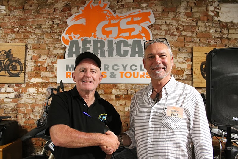 Mick McDonald (Compass Expeditions) and Paul Blignaut (GS Africa)